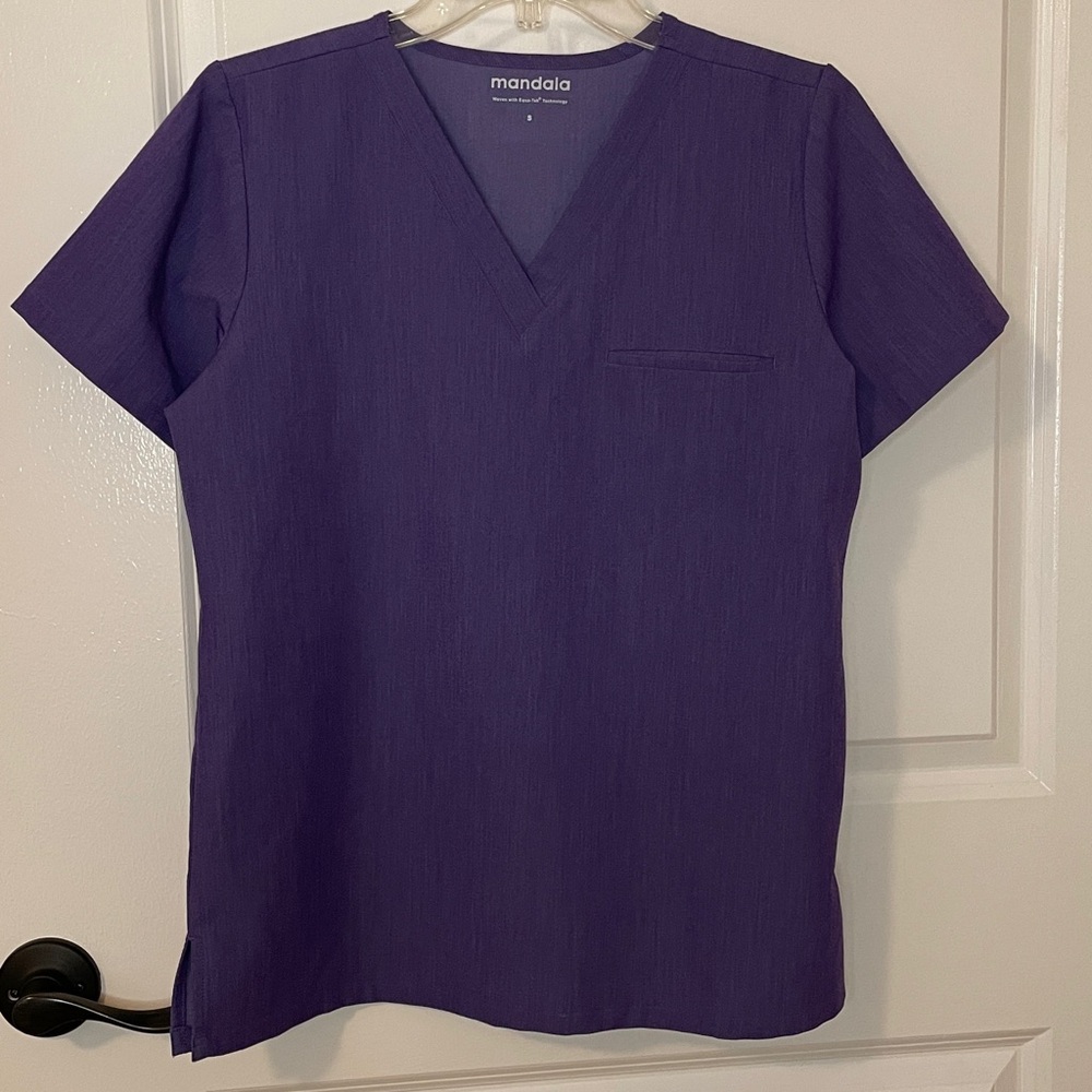 Mandala Purple Scrub Top size S